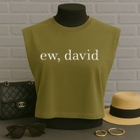 Ew David Pop Culture Garment-Dyed Women's Muscle Tee