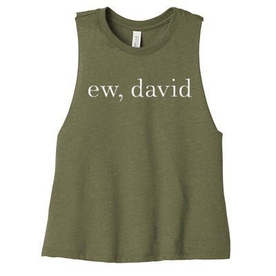 Ew David Pop Culture Women's Racerback Cropped Tank