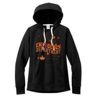 Emergency Department Pumpkin Fall Thanksgiving Women's Fleece Hoodie