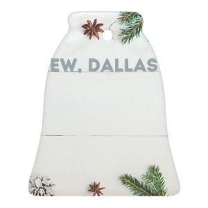 Ew Dallas Philadelphia Football Ceramic Bell Ornament