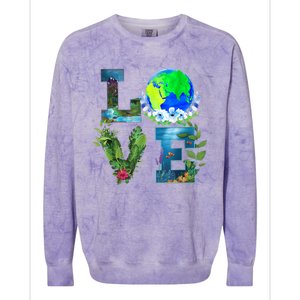 Earth Day Planet Anniversary Earth Day Everyday Funny Gift Colorblast Crewneck Sweatshirt