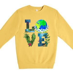 Earth Day Planet Anniversary Earth Day Everyday Funny Gift Premium Crewneck Sweatshirt