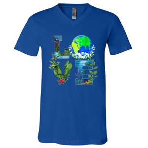 Earth Day Planet Anniversary Earth Day Everyday Funny Gift V-Neck T-Shirt