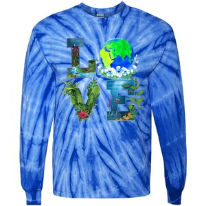 Earth Day Planet Anniversary Earth Day Everyday Funny Gift Tie-Dye Long Sleeve Shirt