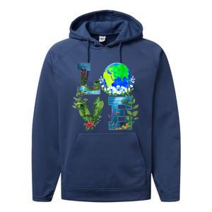 Earth Day Planet Anniversary Earth Day Everyday Funny Gift Performance Fleece Hoodie