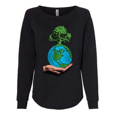 Earth Day Protect Green Environment Womens California Wash Sweatshirt