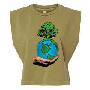 Earth Day Protect Green Environment Garment-Dyed Women's Muscle Tee