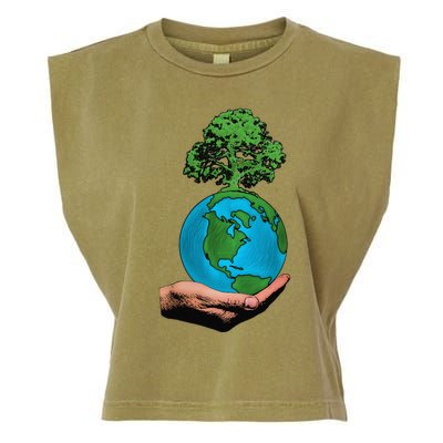 Earth Day Protect Green Environment Garment-Dyed Women's Muscle Tee