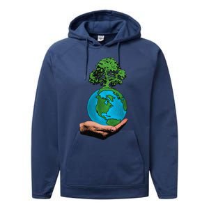 Earth Day Protect Green Environment Performance Fleece Hoodie