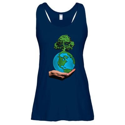 Earth Day Protect Green Environment Ladies Essential Flowy Tank