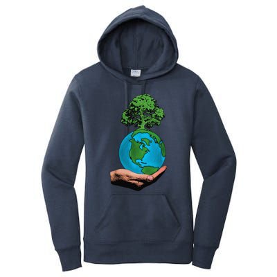 Earth Day Protect Green Environment Women's Pullover Hoodie