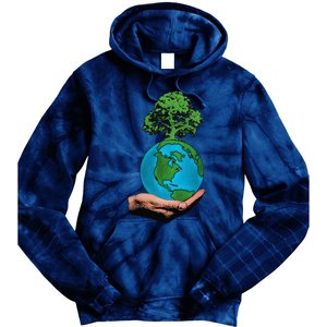 Earth Day Protect Green Environment Tie Dye Hoodie