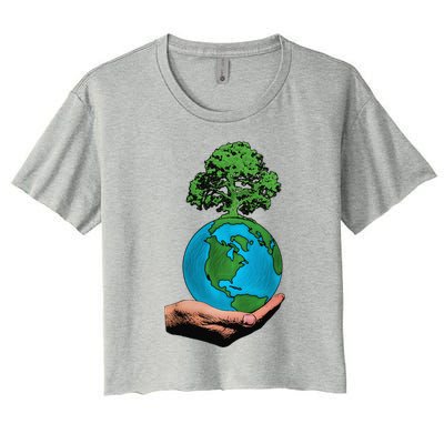 Earth Day Protect Green Environment Women's Crop Top Tee