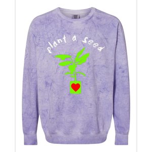 Earth Day Plant A Seed Tree Planting Colorblast Crewneck Sweatshirt