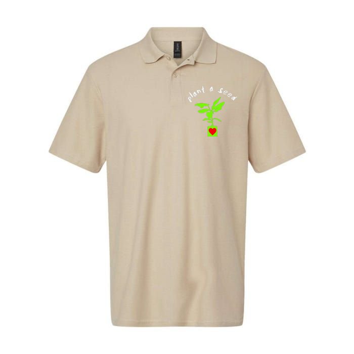 Earth Day Plant A Seed Tree Planting Softstyle Adult Sport Polo