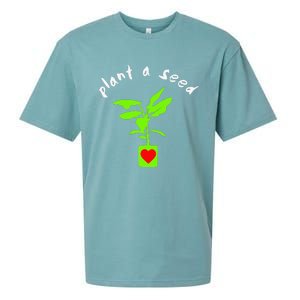 Earth Day Plant A Seed Tree Planting Sueded Cloud Jersey T-Shirt