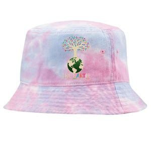 Earth Day Pun The Earth Without Art Is Just Eh Tie-Dyed Bucket Hat