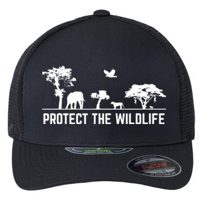 Earth Day Protect The Wildlife Safari Animal Conservancy Nature Flexfit Unipanel Trucker Cap