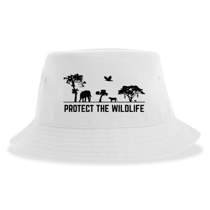 Earth Day Protect The Wildlife Safari Animal Conservancy Nature Sustainable Bucket Hat