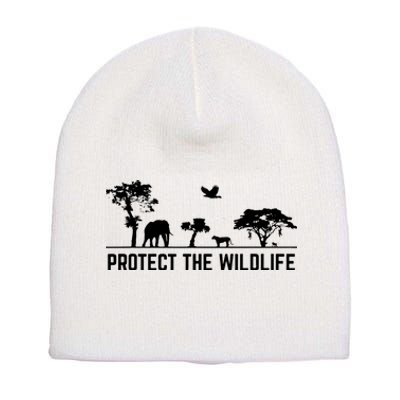 Earth Day Protect The Wildlife Safari Animal Conservancy Nature Short Acrylic Beanie