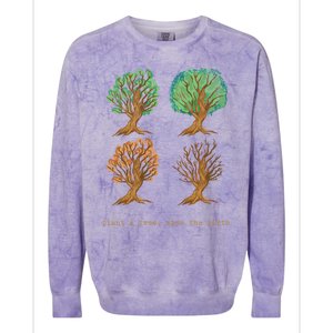 Earth Day Plant A Tree Save The Earth Love The Planet Retro Cute Gift Colorblast Crewneck Sweatshirt