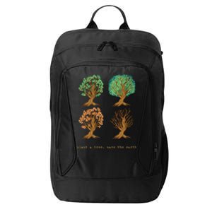 Earth Day Plant A Tree Save The Earth Love The Planet Retro Cute Gift City Backpack