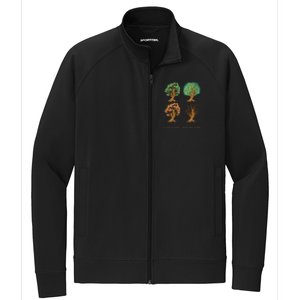 Earth Day Plant A Tree Save The Earth Love The Planet Retro Cute Gift Stretch Full-Zip Cadet Jacket