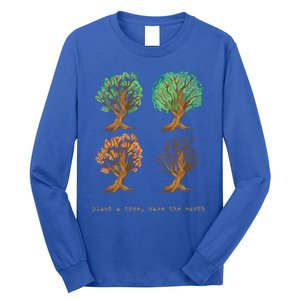 Earth Day Plant A Tree Save The Earth Love The Planet Retro Cute Gift Long Sleeve Shirt