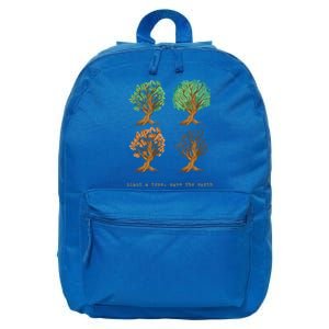 Earth Day Plant A Tree Save The Earth Love The Planet Retro Cute Gift 16 in Basic Backpack