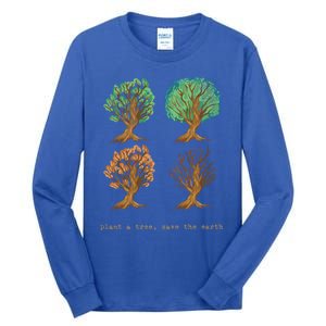 Earth Day Plant A Tree Save The Earth Love The Planet Retro Cute Gift Tall Long Sleeve T-Shirt