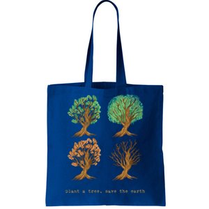 Earth Day Plant A Tree Save The Earth Love The Planet Retro Cute Gift Tote Bag