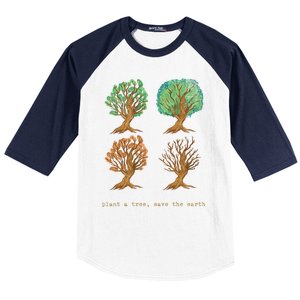 Earth Day Plant A Tree Save The Earth Love The Planet Retro Cute Gift Baseball Sleeve Shirt