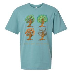 Earth Day Plant A Tree Save The Earth Love The Planet Retro Cute Gift Sueded Cloud Jersey T-Shirt