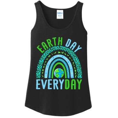 Every Day Planet Earth Rainbow Environment Earth Day Ladies Essential Tank