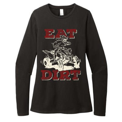 Eat Dirt Quad Biker Gift ATV Four Wheeler Quad Bike Lover Womens CVC Long Sleeve Shirt