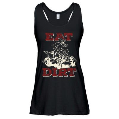 Eat Dirt Quad Biker Gift ATV Four Wheeler Quad Bike Lover Ladies Essential Flowy Tank