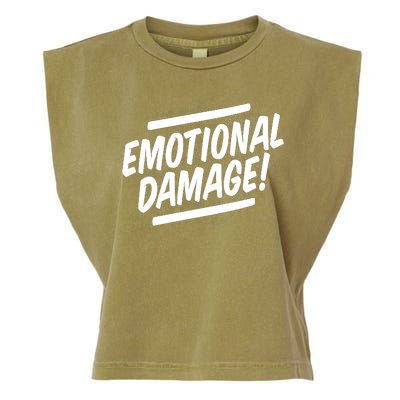 Emotional Damage Quote Garment-Dyed Women's Muscle Tee