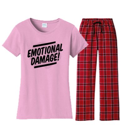 Emotional Damage Quote Women's Flannel Pajama Set