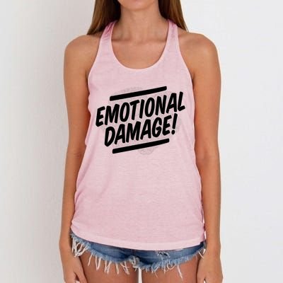 Emotional Damage Quote Women's Knotted Racerback Tank