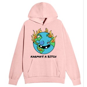 Earth Day Retrograde Humor Karma's A Bitch Meaningful Gift Urban Pullover Hoodie