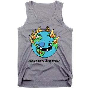 Earth Day Retrograde Humor Karma's A Bitch Meaningful Gift Tank Top