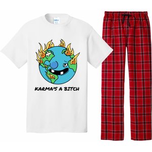 Earth Day Retrograde Humor Karma's A Bitch Meaningful Gift Pajama Set