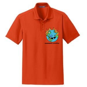 Earth Day Retrograde Humor Karma's A Bitch Meaningful Gift Dry Zone Grid Polo