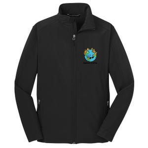 Earth Day Retrograde Humor Karma's A Bitch Meaningful Gift Core Soft Shell Jacket