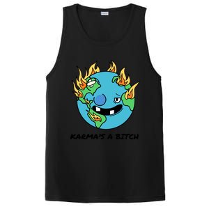 Earth Day Retrograde Humor Karma's A Bitch Meaningful Gift PosiCharge Competitor Tank