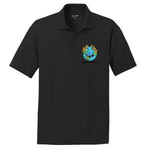 Earth Day Retrograde Humor Karma's A Bitch Meaningful Gift PosiCharge RacerMesh Polo