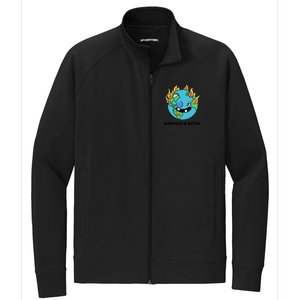 Earth Day Retrograde Humor Karma's A Bitch Meaningful Gift Stretch Full-Zip Cadet Jacket