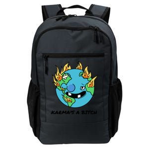 Earth Day Retrograde Humor Karma's A Bitch Meaningful Gift Daily Commute Backpack