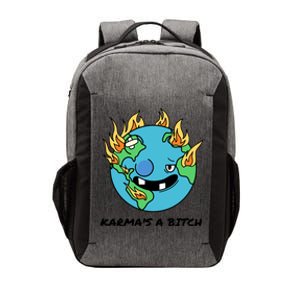 Earth Day Retrograde Humor Karma's A Bitch Meaningful Gift Vector Backpack