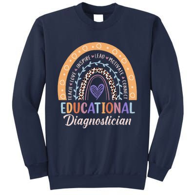 Educational Diagnostician Rainbow Leopard Heart Appreciation Sweatshirt